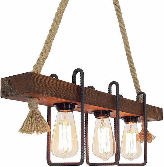 Opviq Demir Pendant Light Brown Rail 60x10x70cm