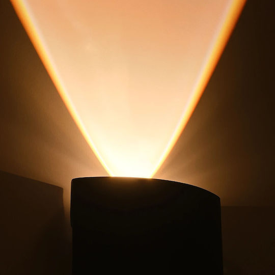GloboStar Sixoad Lumină de exterior montată pe perete LED IP65 4W cu Alb Cald Lumină 8.5x3.5x8εκ.