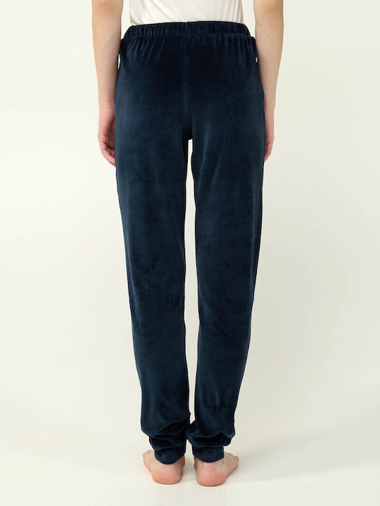 Vamp Winter Women's Pyjama Pants Blue Blazer