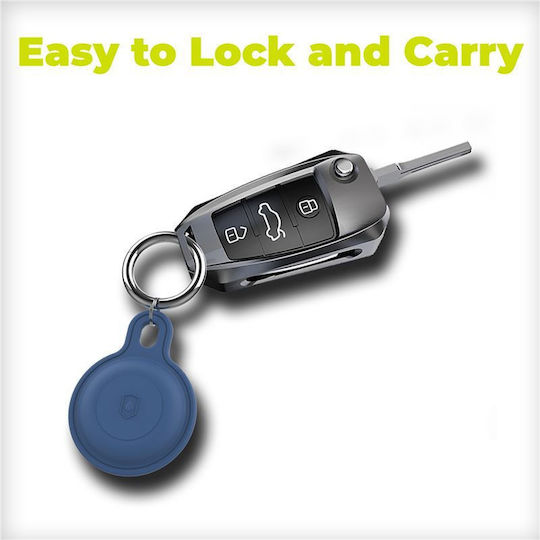 Mobile Origin Keychain Case Silicone for AirTag in Black color