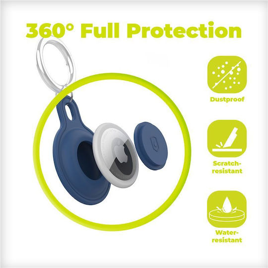 Mobile Origin Keychain Case Silicone for AirTag in Black color