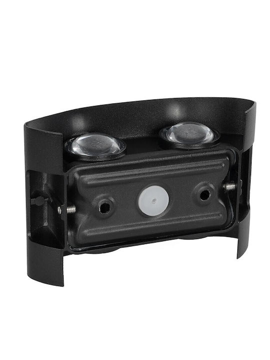 GloboStar Sixoad Wall-Mounted Outdoor Lighting LED IP65 8W with Warm White Light Double Beam 12x4x8cm
