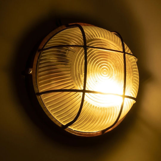 GloboStar Boatlight Стенна Външна Костенурка E27 IP65 17.5x17.5x9εκ.