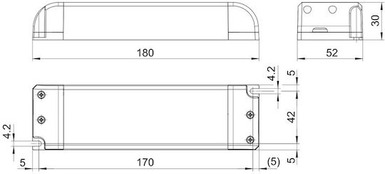 Cubalux Τροφοδοτικό LED IP20 Ισχύος 75W με Τάση Εξόδου 24V
