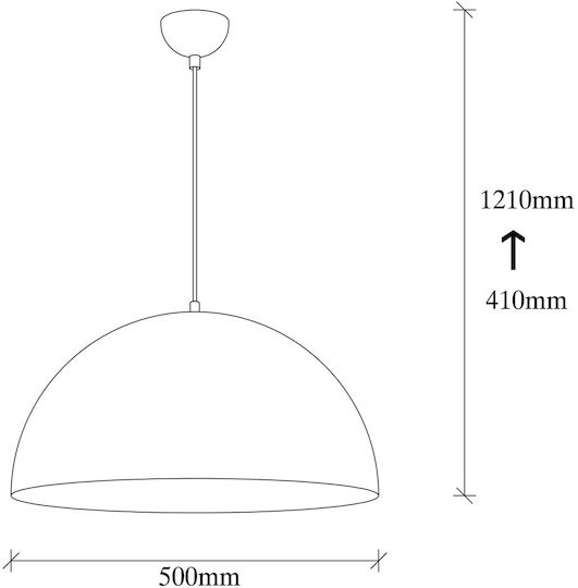 Adjustable Pendant Light Black with Socket E27