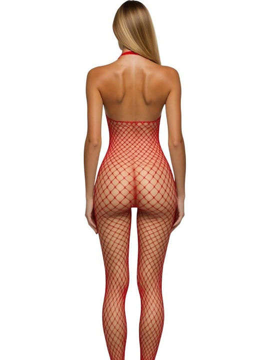 Bodystocking Sexy Auto Annamu Roșu A-1107
