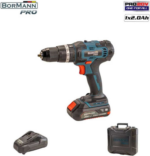 Bormann Pro 078616 Percussive Brushless Battery Drill Driver 20V 1x2Ah
