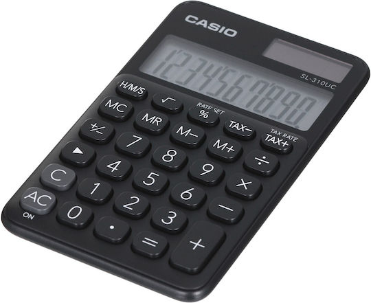 Casio SL-310UC Αριθμομηχανή Λογιστική Τσέπης 10 Ψηφίων σε Μαύρο Χρώμα