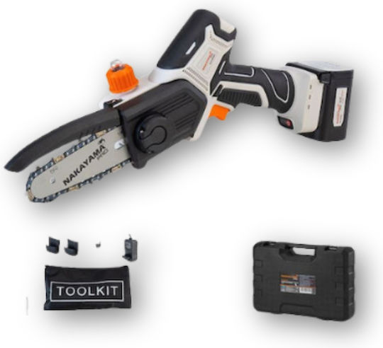 Nakayama EC1500 Pruning Battery Chainsaw 1x2Ah Brushless 16.8V 0.88kg with Blade Carving Blade 13cm