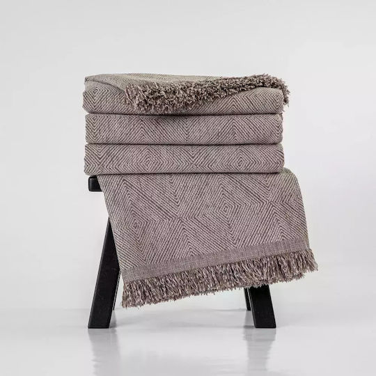 Borea Bari Ριχτάρι Πολυθρόνας Chenille 180x180εκ. Σπαγγί