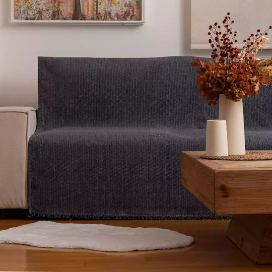 Borea Velvet Ριχτάρι Διθέσιου Καναπέ Βελουτέ 180x250εκ. Κάμελ