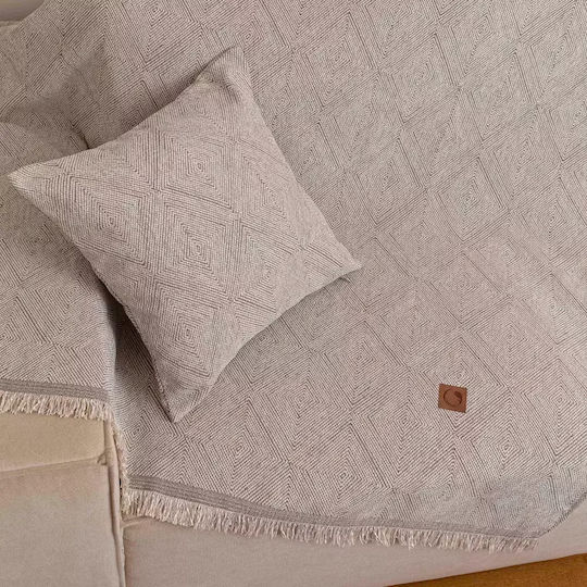 Borea Bari Ριχτάρι Πολυθρόνας Chenille 180x180εκ. Σπαγγί