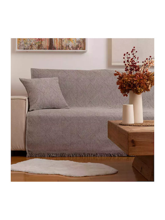 Borea Bari Ριχτάρι Πολυθρόνας Chenille 180x180εκ. Πετρόλ