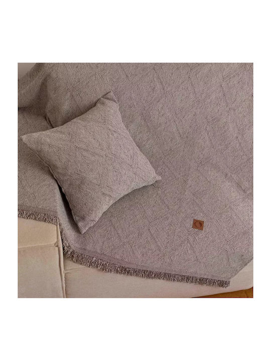 Borea Bari Ριχτάρι Πολυθρόνας Chenille 180x180εκ. Μπορντώ