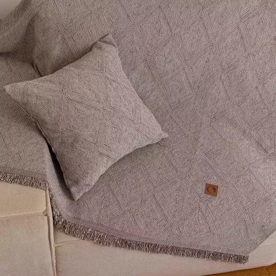 Borea Bari Ριχτάρι Πολυθρόνας Chenille 180x180εκ. Μπορντώ 032425101069