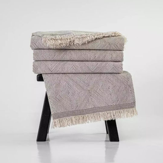 Borea Bari Ριχτάρι Πολυθρόνας Chenille 180x180εκ. Μπορντώ 032425101069