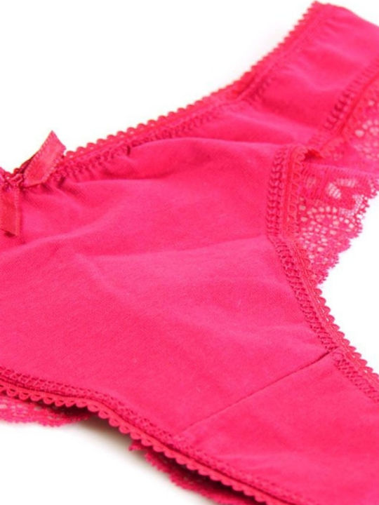Femeie Slip cu Dantelă Fuchsia