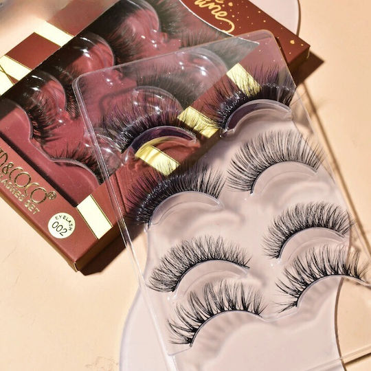 Set 4 Pairs False Eyelashes Kevin Coco Size 4