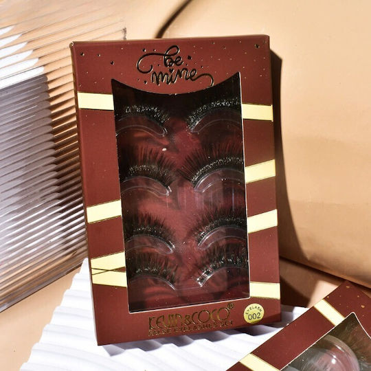 Set 4 Pairs False Eyelashes Kevin Coco Size 4