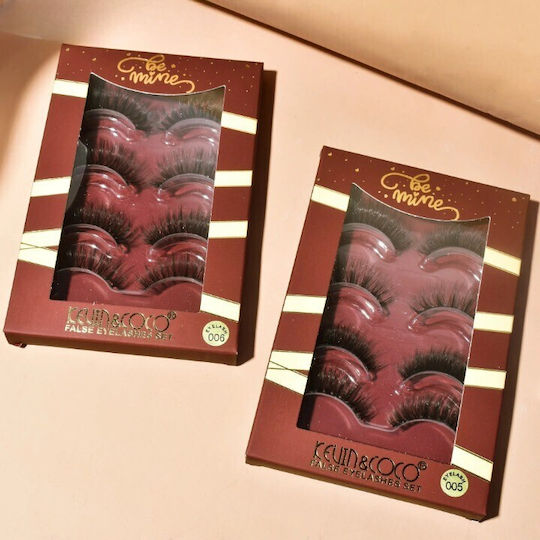 Set 4 Pairs False Eyelashes Kevin Coco Size 4