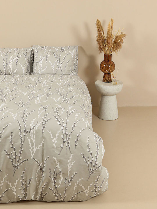 Sunshine Duvet Cover Set Cotton Single with Pillowcase 170x250 Cotton Feelings 2054 2054 Grey