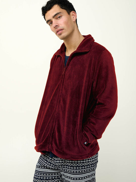 Vamp Χειμερινή Ανδρική Πιτζάμα Fleece Blue