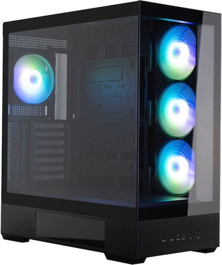 Zalman P40 DS Геймърско бюро Midi Tower Компютърна кутия със страничен прозорец Черен