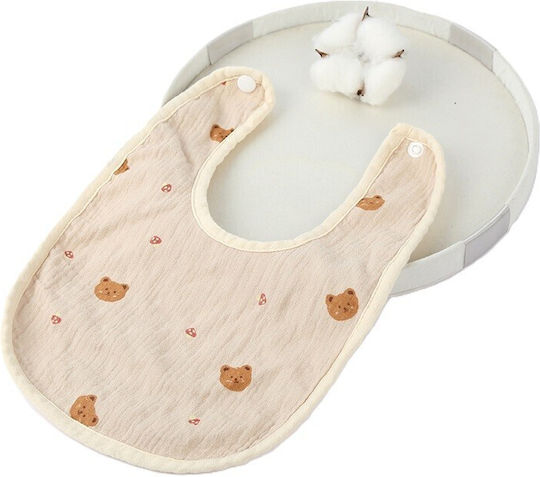 Waterproof Bib from 100% Cotton Beige