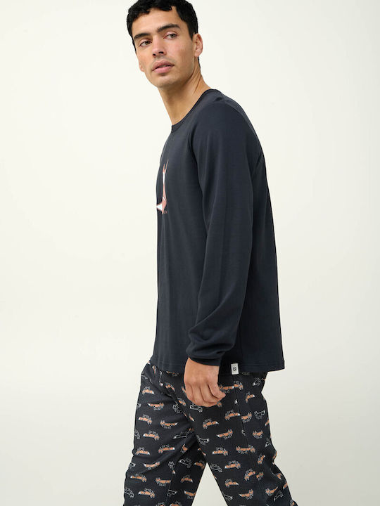 Vamp Men's Winter Pajamas Set Dark Gray