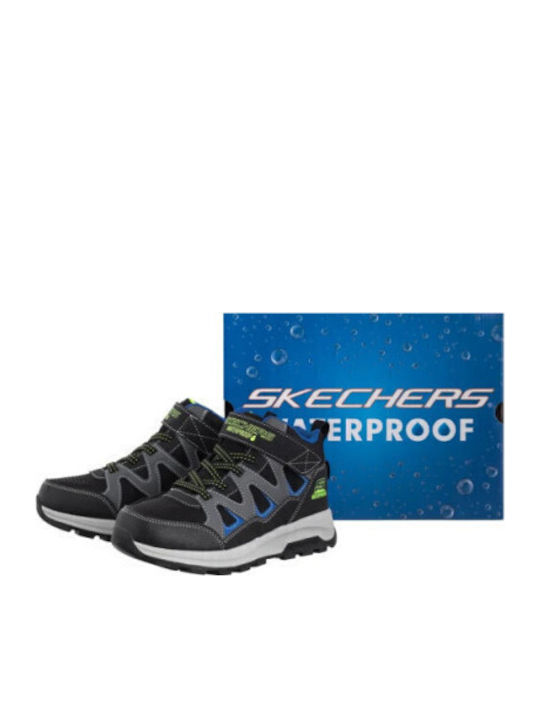 Kids Sneakers High With Hoop & Loop Closure Black