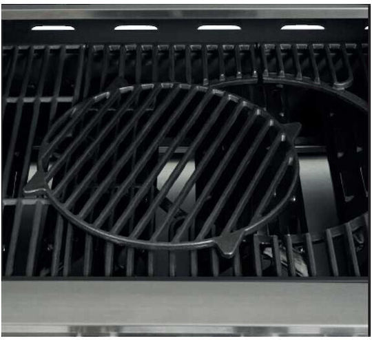Bormann Elite BBQ5050 Ψησταριά Υγραερίου Μαντεμένιας Σχάρας 69x45εκ. με 4 Εστίες 14.4kW και Πλαϊνό Μάτι 2.7kW
