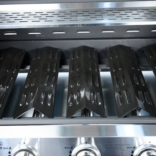 Elite BBQ5100 Gas Grill with 5 pcs 18kW and Side Burner