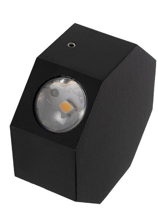 GloboStar Hikari Wall-Mounted Outdoor Lighting LED IP65 8W with Warm White Light Dimensions 10x4x10cm