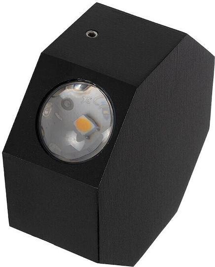 GloboStar Hikari Wall-Mounted Outdoor Lighting LED IP65 8W with Warm White Light Dimensions 10x4x10cm