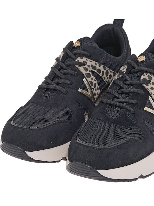 Damen Sneakers Black Beige
