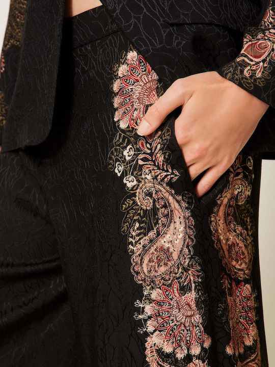 Women's Fabric Trousers in Palazzo Fit Floral