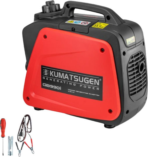 Kumatsugen GB990i Αθόρυβη Γεννήτρια Βαλιτσάκι Inverter Βενζίνης Τετράχρονη με Χειροκίνητη Μίζα και Μέγιστη Ισχύ 0.8kVA