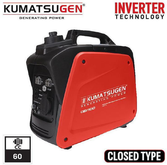 Kumatsugen GB1100 Silent Generator Suitcase Inverter Gasoline Four-stroke with Maximum Power 1.4kVA