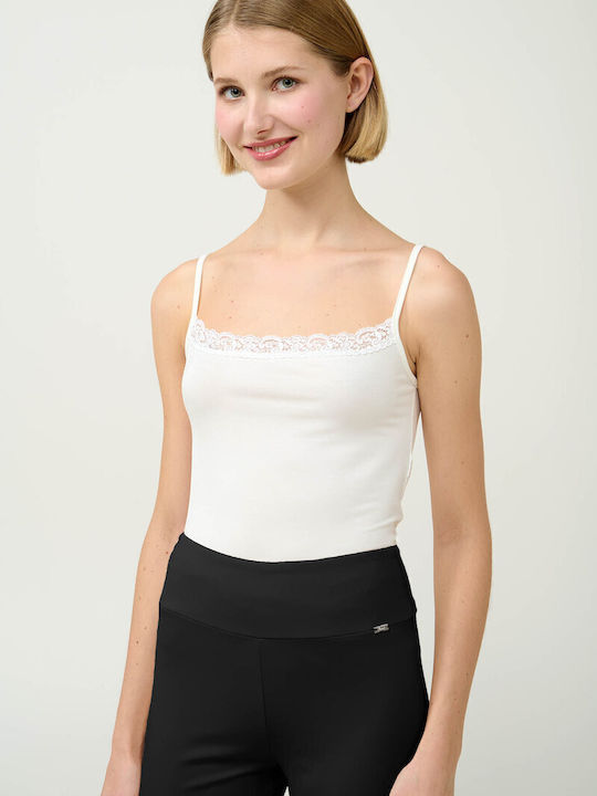 Dama Talie înaltă Tesatura Pantaloni Beige Soleil