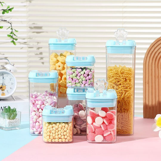 Cereal Jar with Lid Plastic Transparent 1900ml