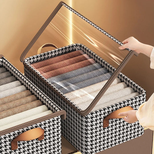 Stoff Aufbewahrungshülle für Kleidung in Braun Farbe 30x24cm 1Stück