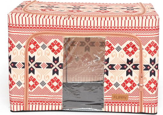 Пластмаса Калъф за Дрехи в Червен Цвят 52x42x39см 1бр