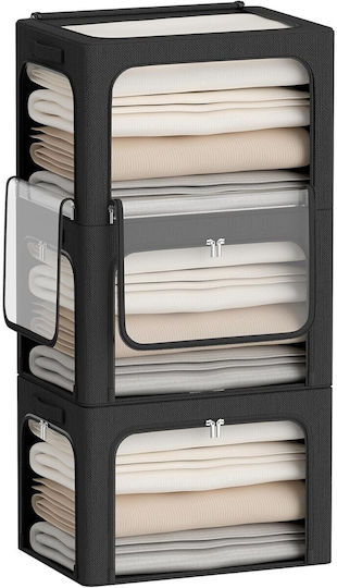 Husă Textilă De Depozitare Pantofi În Culoare Neagră 42x30x30cm
