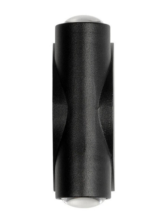 GloboStar Arc Επιτοίχιο Εξωτερικό Σποτ LED IP65 4W με Θερμό Λευκό Φως Διπλής Δέσμης 3.5x4.8x11.5εκ.