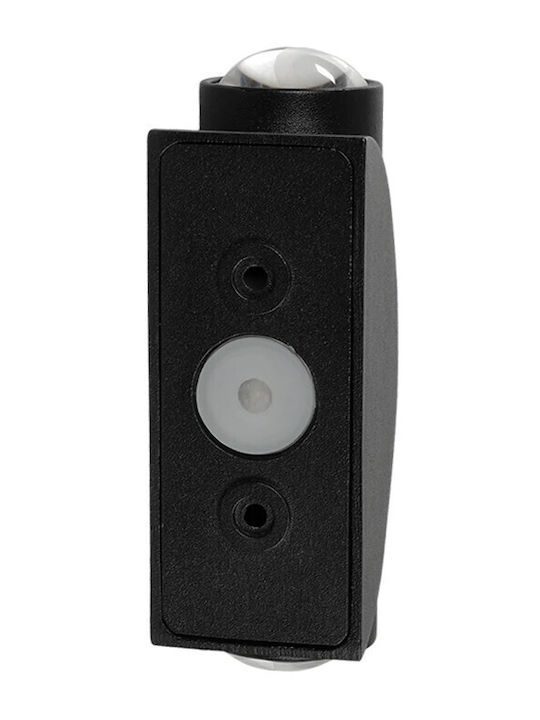 GloboStar Arc Επιτοίχιο Εξωτερικό Σποτ LED IP65 4W με Θερμό Λευκό Φως Διπλής Δέσμης 3.5x4.8x11.5εκ.