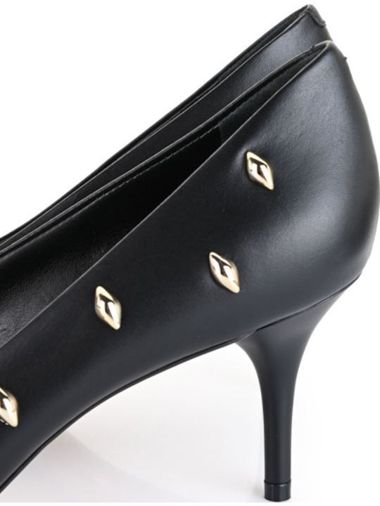 Leder Pumps Schwarz