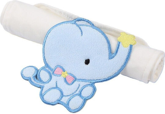 Cotton Shoulder Burp Cloth Light Blue 19x28cm.