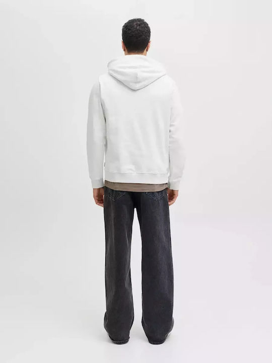 Jack & Jones Φούτερ Λευκό με Κουκούλα