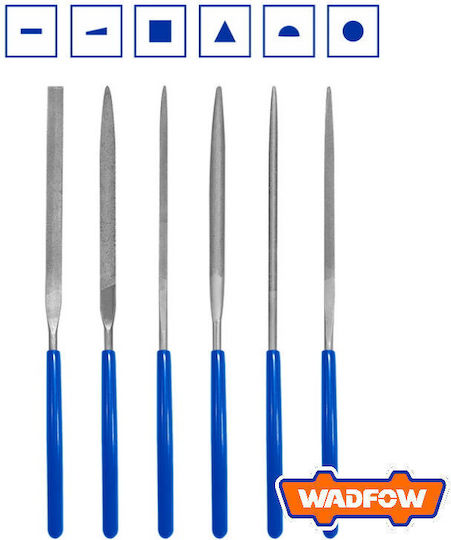 Wadfow WSF1606 Set of Files with Handle 6pcs