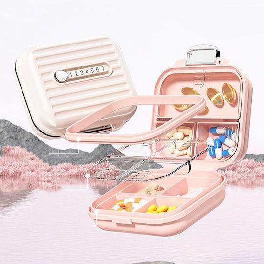 Cutie De Depozitare Pastile Flippy Cutie De Depozitare Medicamente Cutie De Depozitare Vitamine Suplimente Pentru Fete Indicator Zilnic Plastic Roz